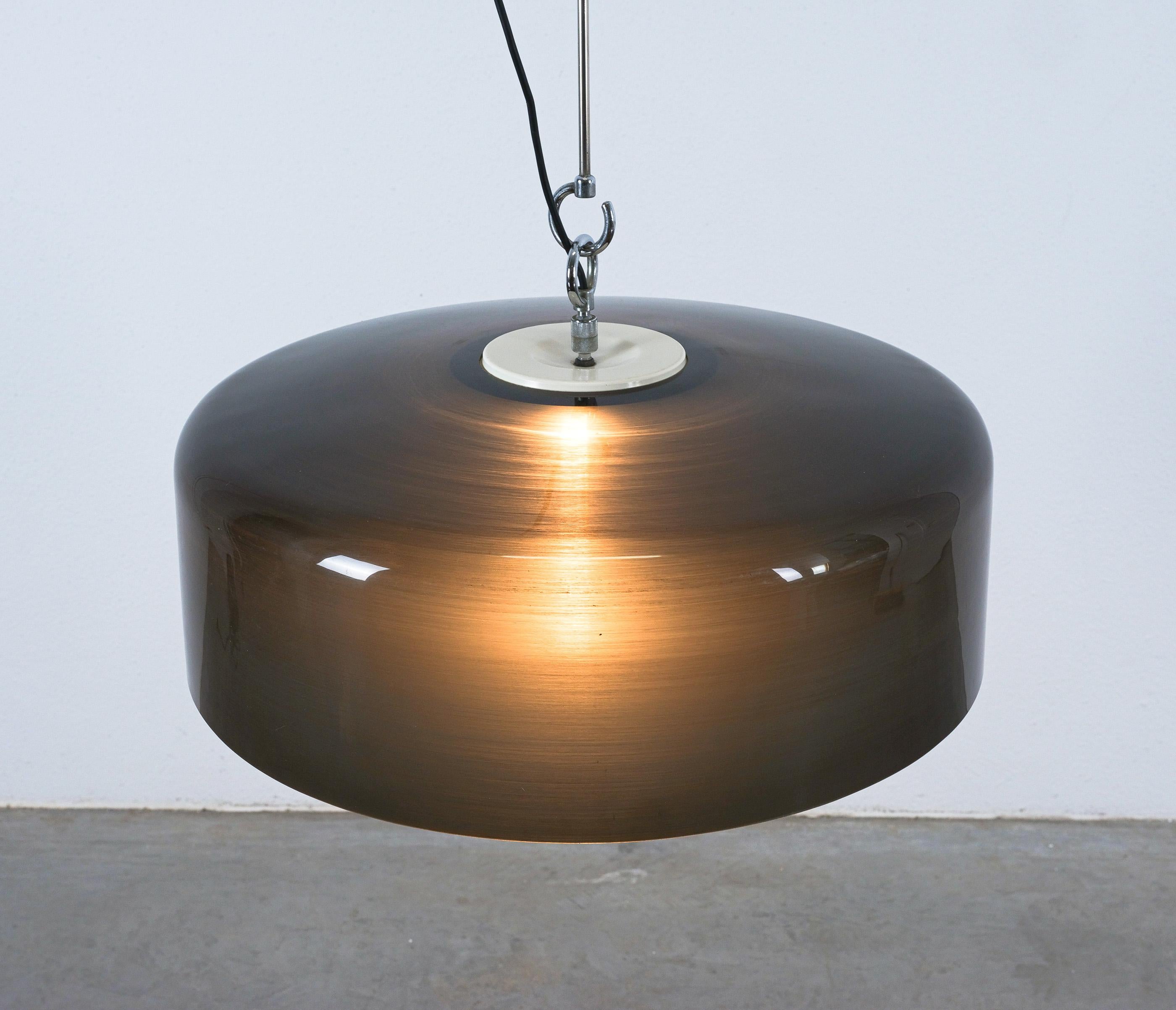Albini & Helg Arteluce Grande Lampada a Sospensione Vetro Originale Lucite, Italia, 1955 in vendita 2