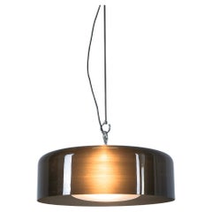 Albini & Helg Arteluce Large Pendant Lamp Original Glass Lucite, Italy, 1955