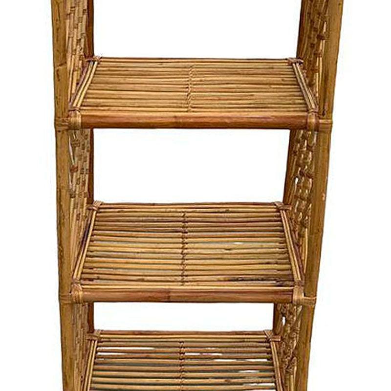 Vimini Scaffale Etagere in rattan ad arco di ispirazione albanese con rivestimento in vimini in vendita