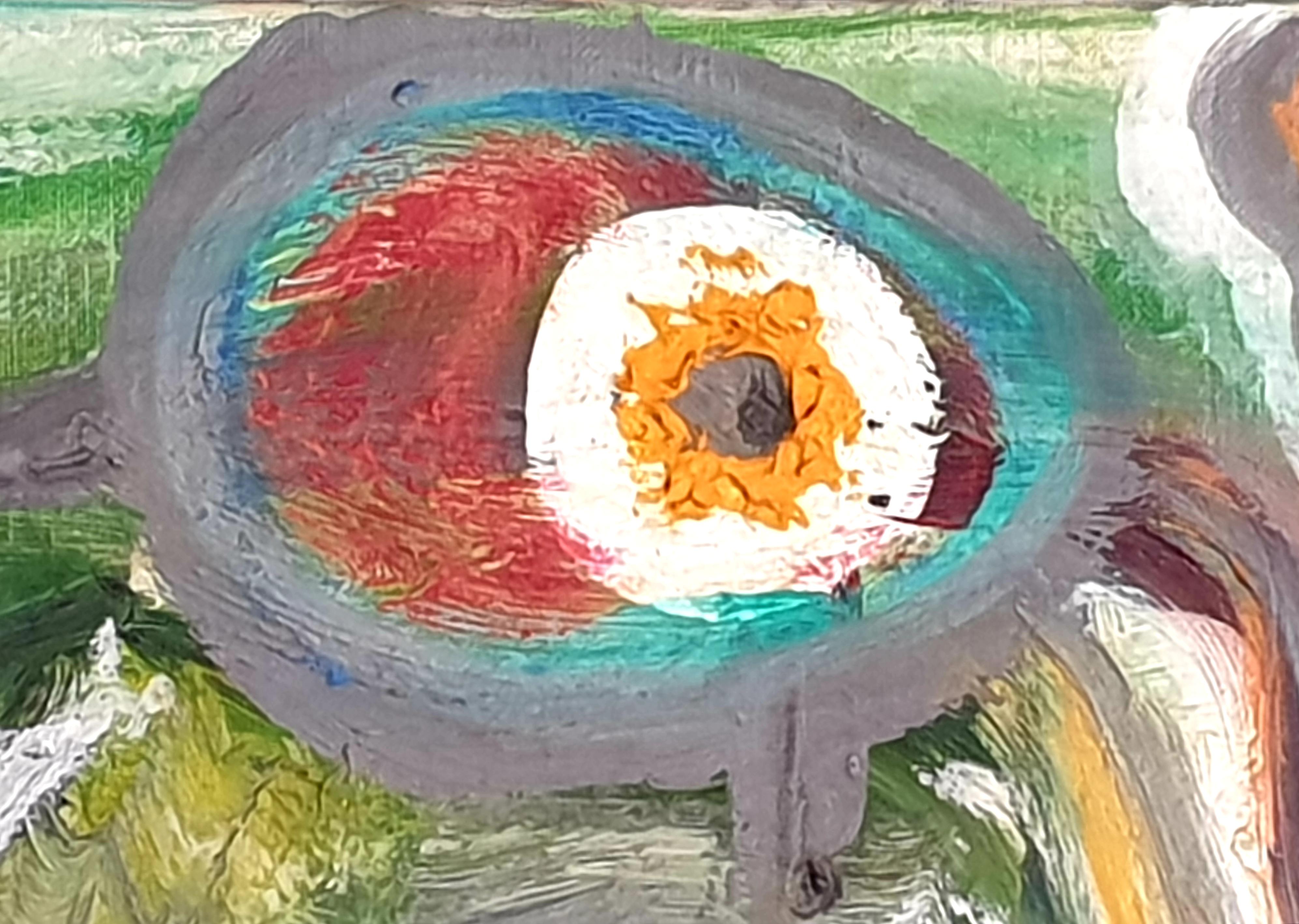 Olio su tela di un espressionista astratto italiano contemporaneo. in vendita 3