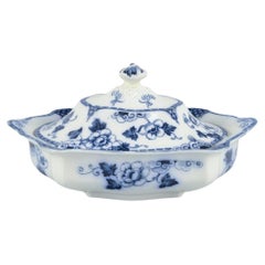 Albion Pottery, England.  Antique faience “Kioto” lidded tureen.