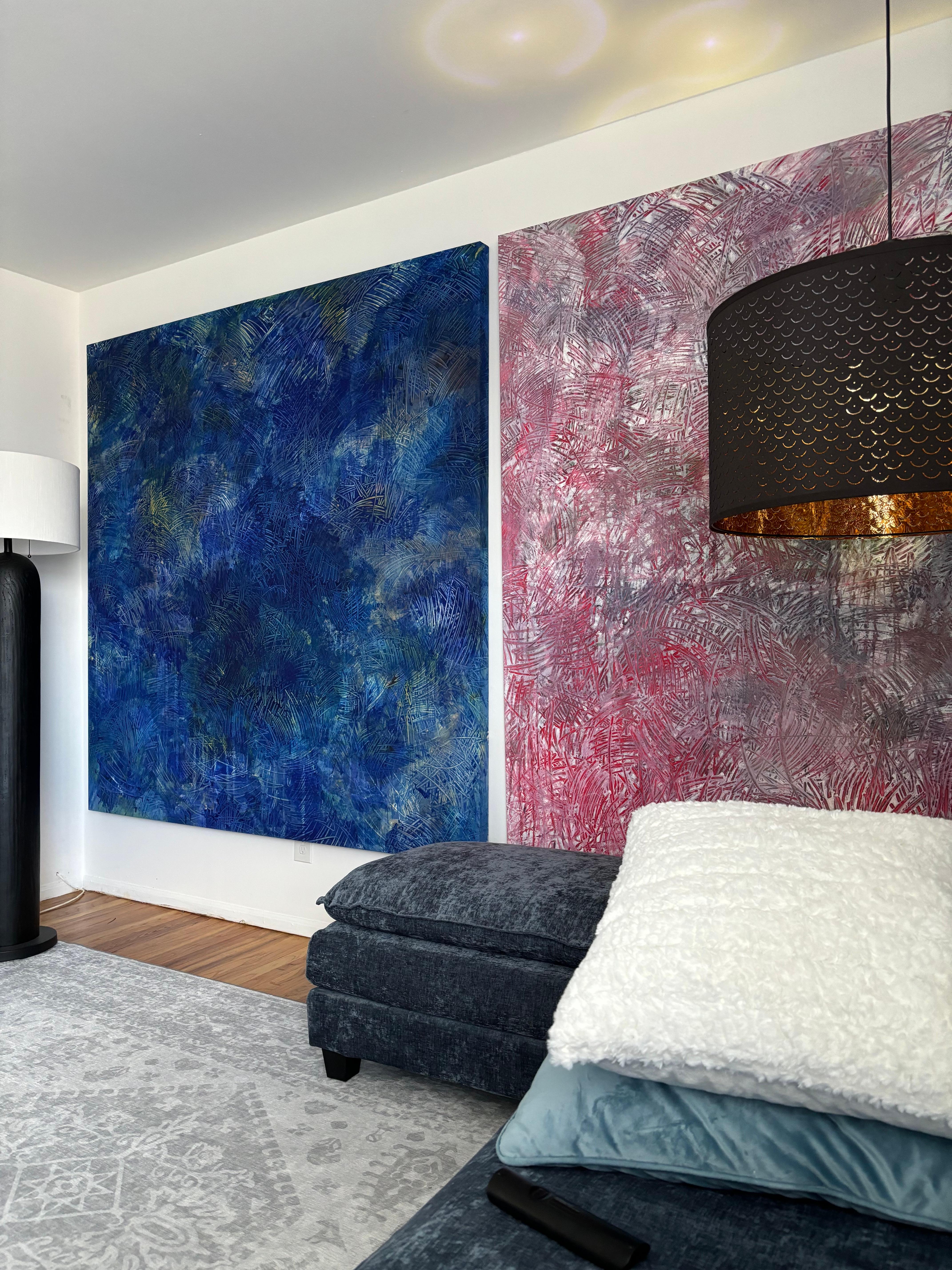 Zen Caos 1 - Abstract Painting Blu di Albion Vu