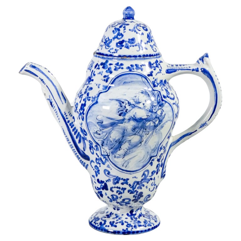 Albisola-Keramikkrug, handbemalt, ALBA DOCILIA Manufaktur, Italien, Anfang des 20. Jahrhunderts im Angebot bei 1stDibs Deutschland