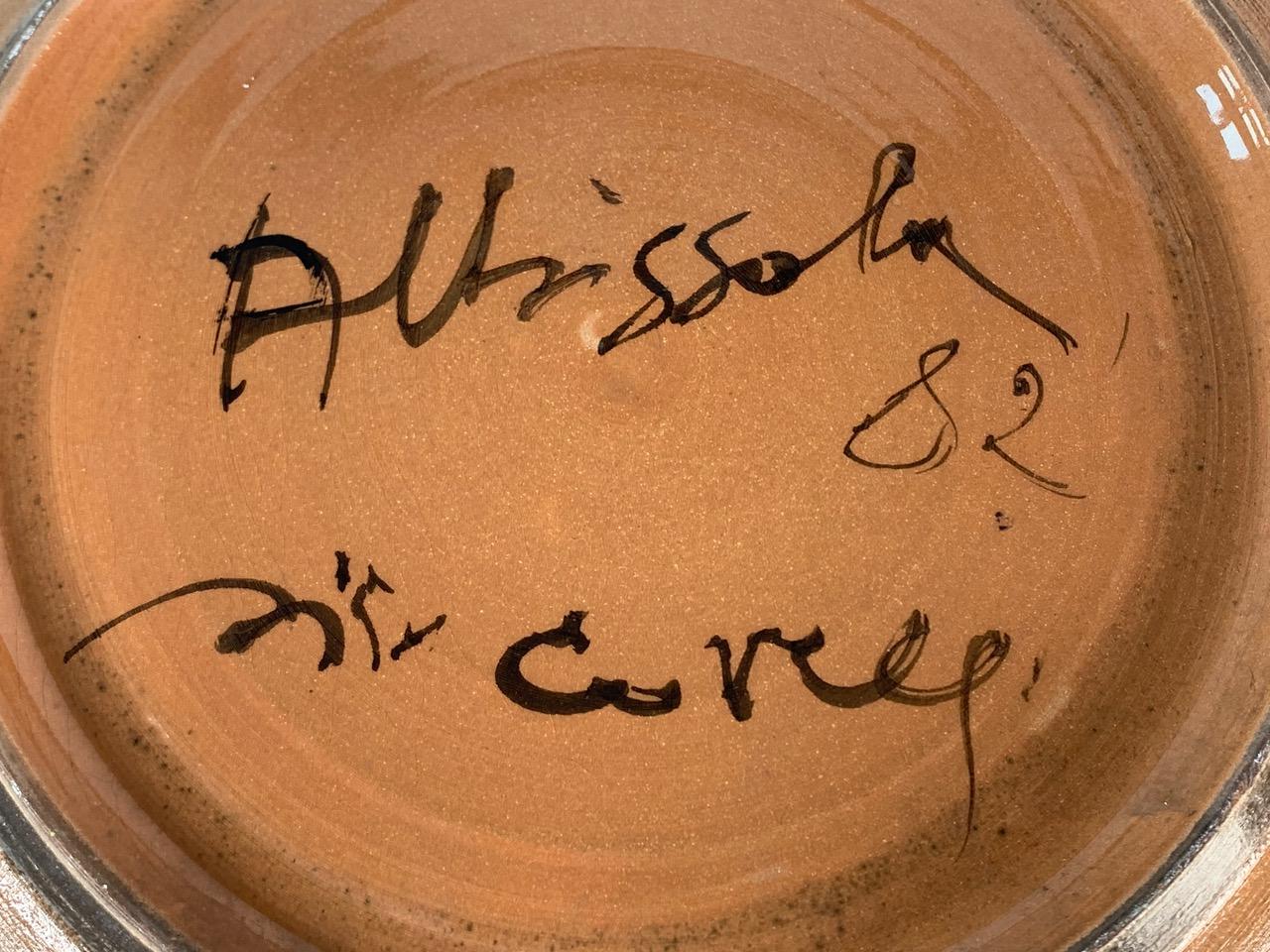 Albisola Ceramic Plate by Carlos Carlè, Italy For Sale 2