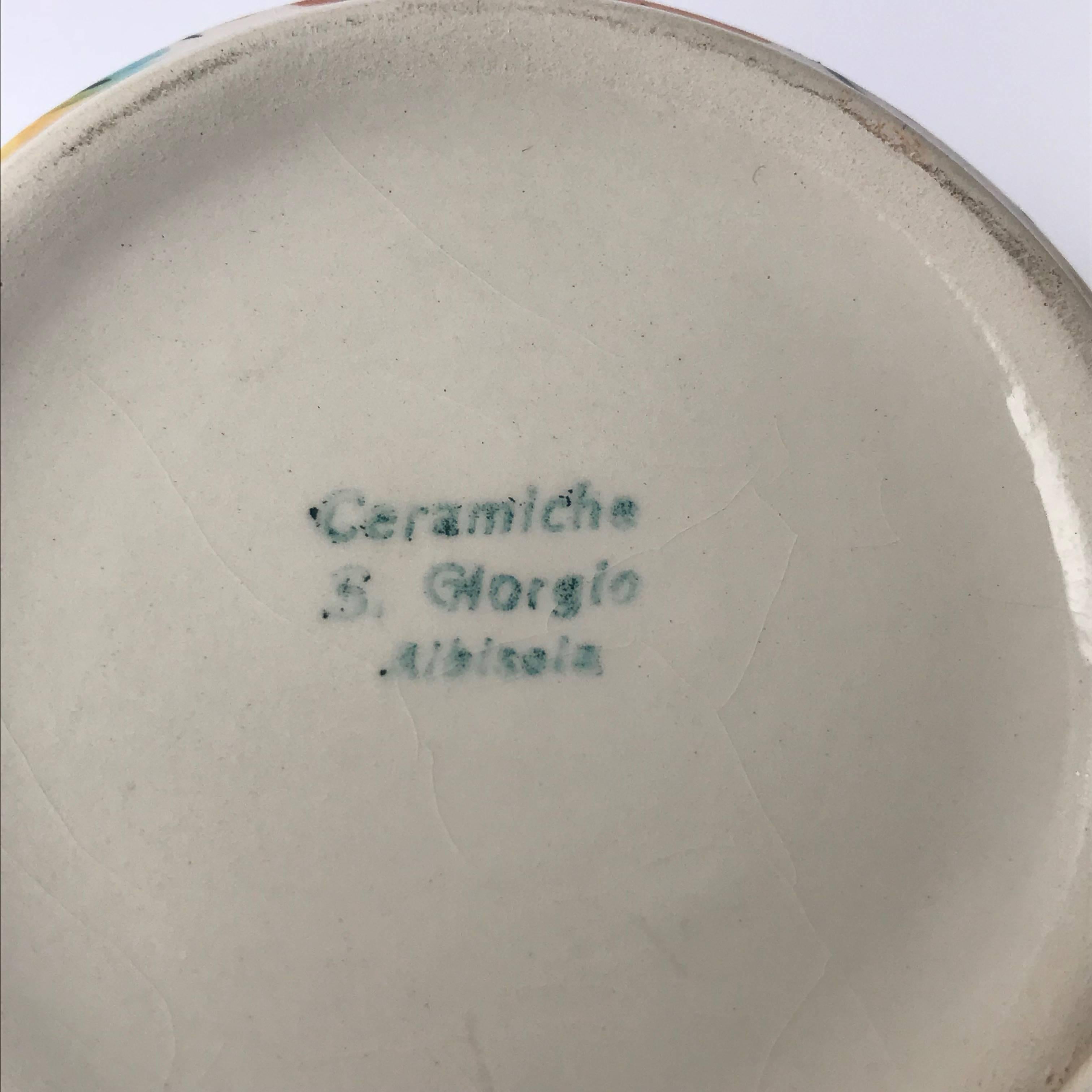 Ceramica di Albisola San Giorgio, pittura futurista, latte e teiera, Italia, anni '60 2