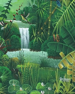 30"x24" Lush Tropical Paradise 2022 Original Contemporary Painting 