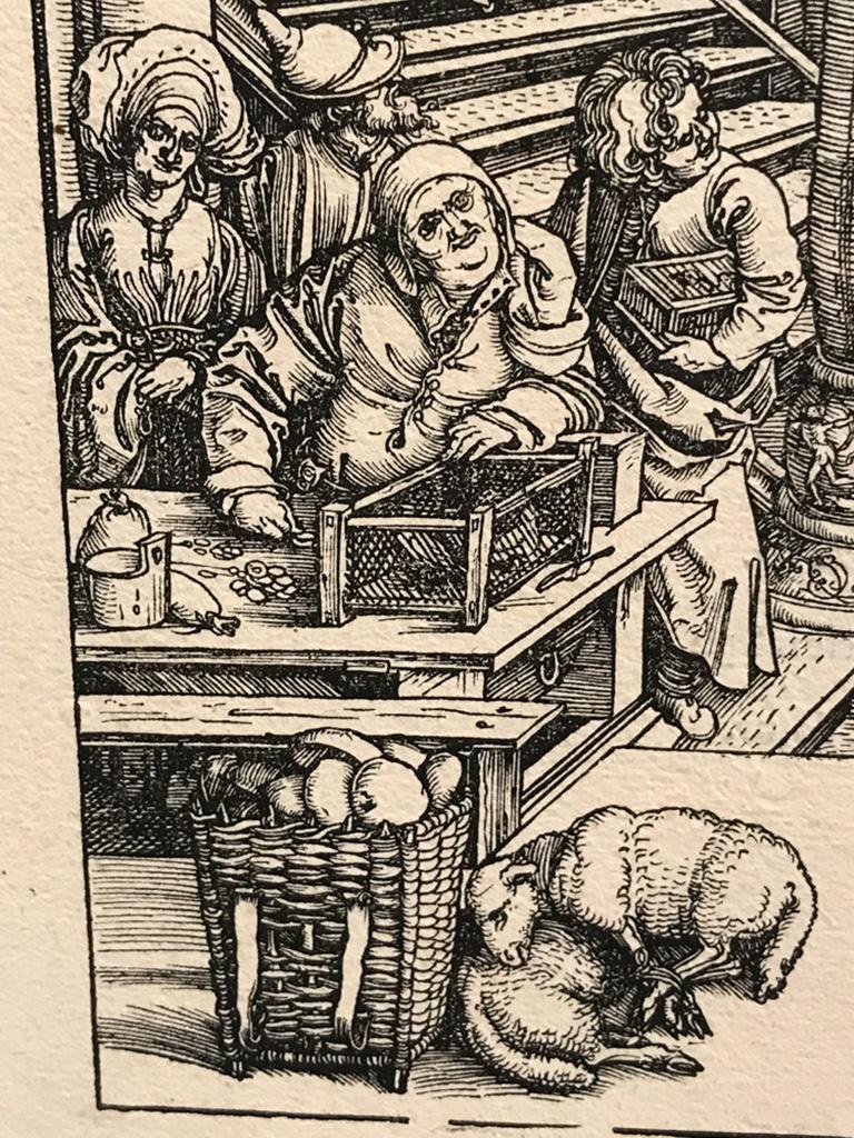 Albrecht Dürer, Marias Tempeldurchgang, 1511, Holzschnitt auf Papier, gerahmt im Zustand „Gut“ im Angebot in Mönchengladbach, NW