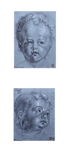 Albrecht Durer, Due teste di bambini, da Volti di bambini, 1968 (dopo)