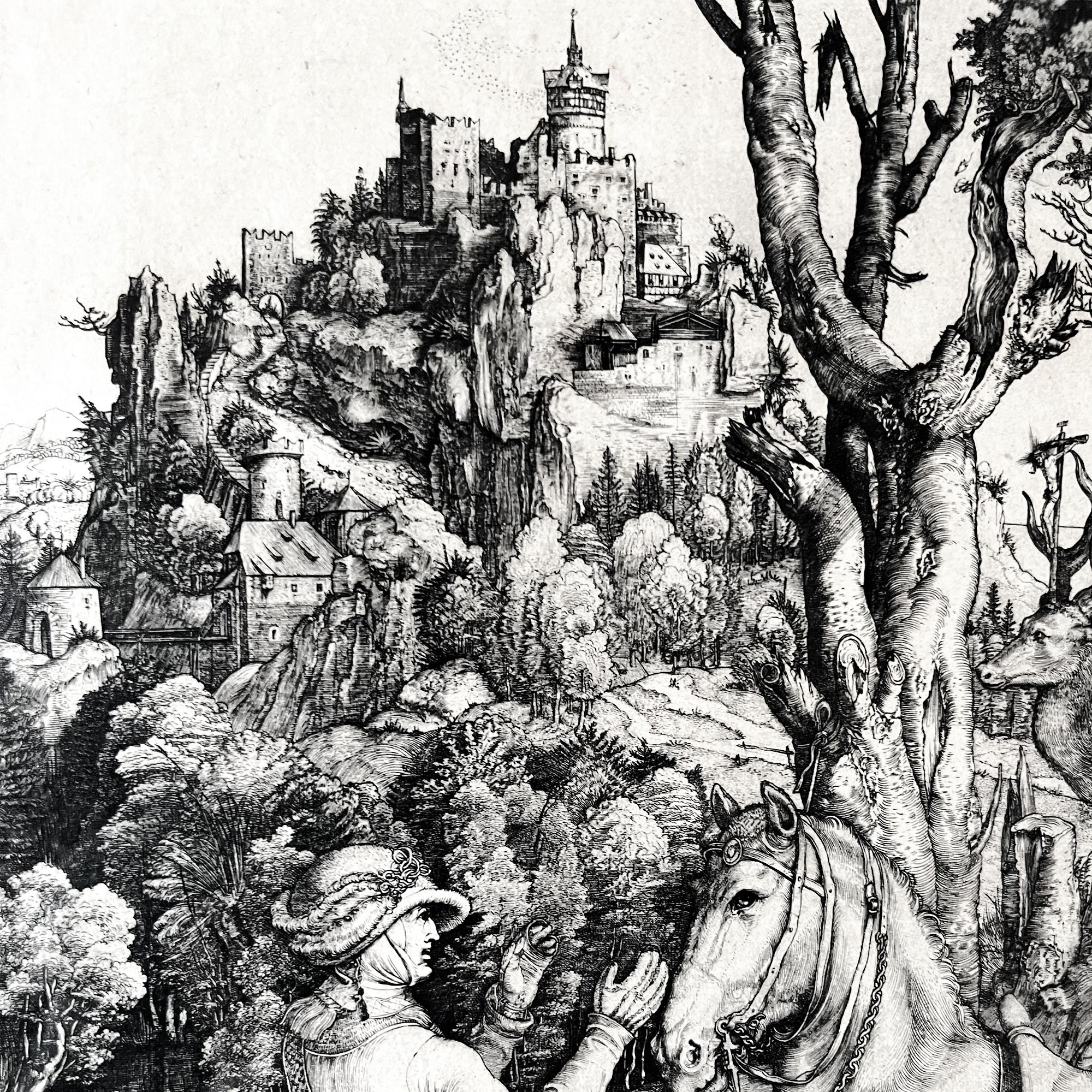 Albrecht Dürer - Der Heilige Eustachius (Graviert) im Angebot