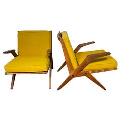 Albrecht Lange  "scissor" arm chairs, 1950s / Classic Modernist Design