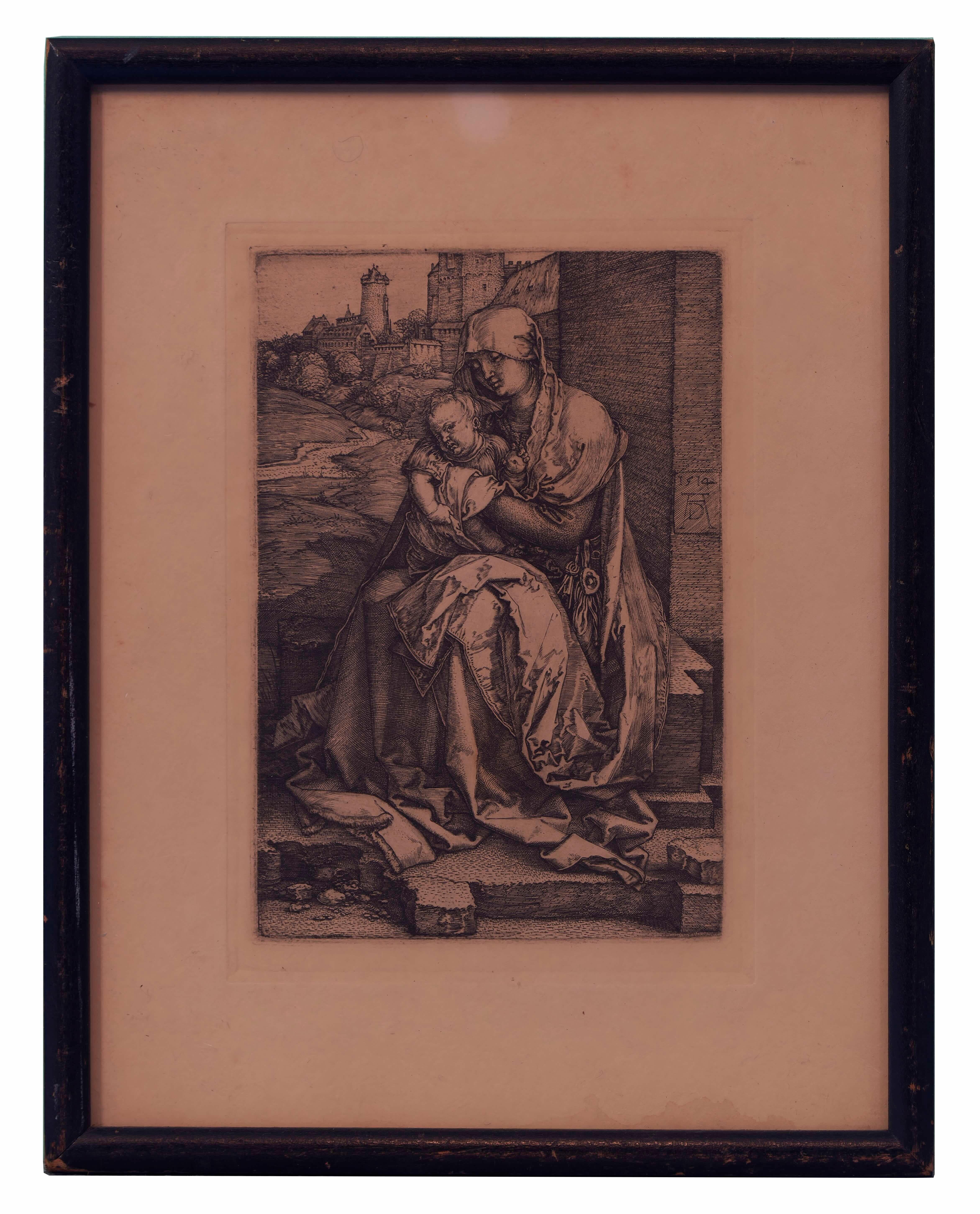 Gravure du 19e siècle d'après Albrecht Durer - Mixed Media Art de Albrecht Dürer