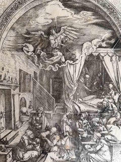 Verkündigung - Holzschnitt nach Albrecht Dürer - Anfang 20. Jahrhundert
