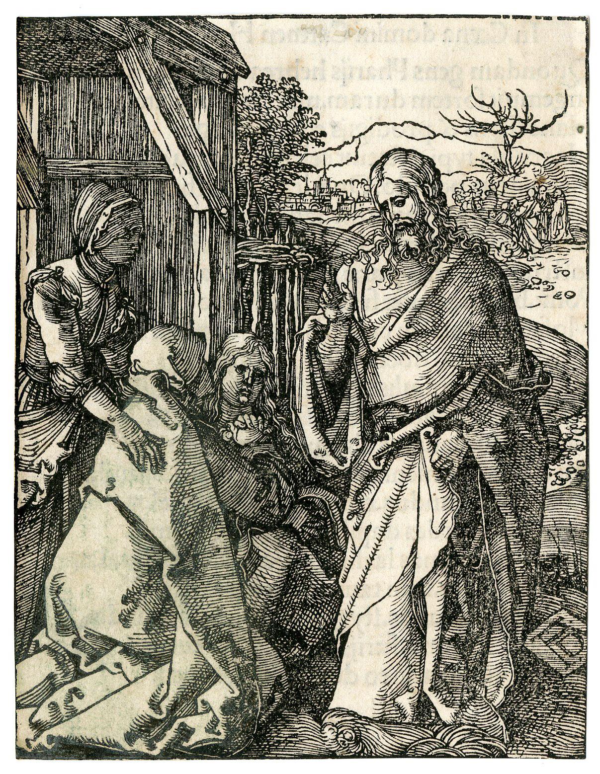 Albrecht Dürer Figurative Print - Christ Taking Leave of His Mother