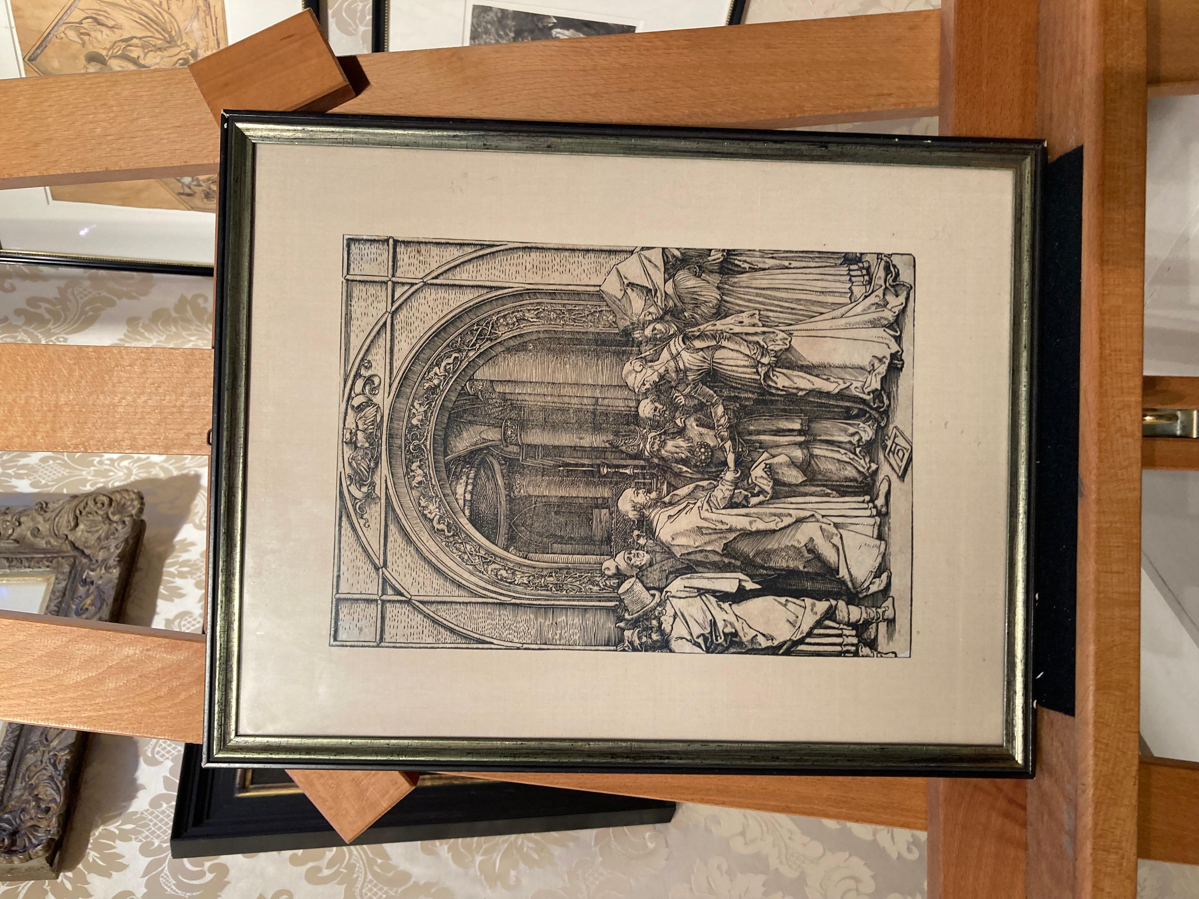 Dürer, Vita della Vergine, Matrimonio della Vergine, xilografia - Print di Albrecht Dürer