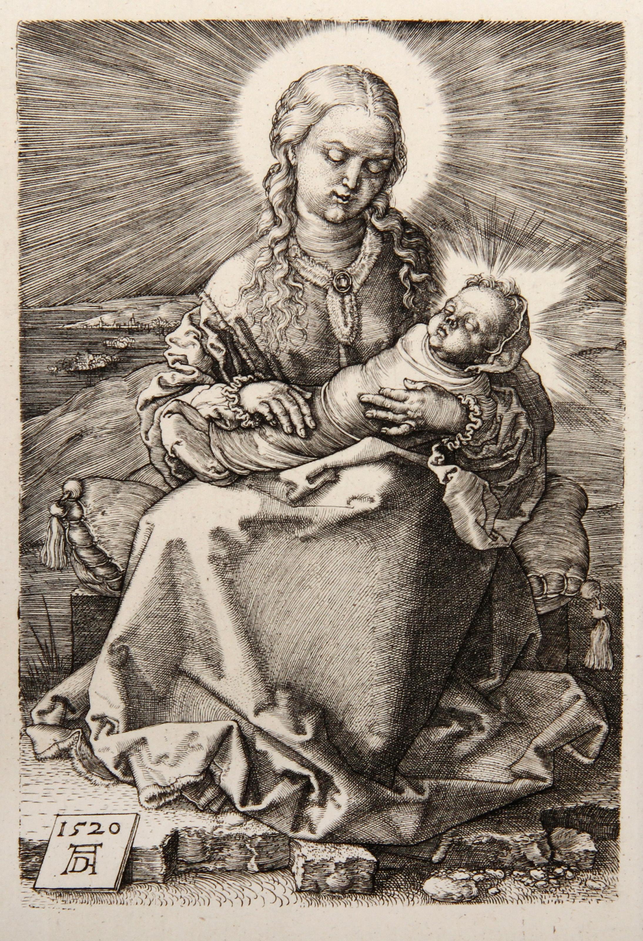 La Vierge avec l'Enfant Jesus Emmaillotte, Heliogravüre von Albrecht Dürer im Angebot 1