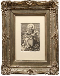 La Vierge avec l'Enfant Jésus Emmaillotte, Héliogravure d'Albrecht Dürer