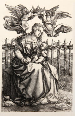 La Vierge Couronnee par Deux Anges, Heliogravure by Albrecht Dürer