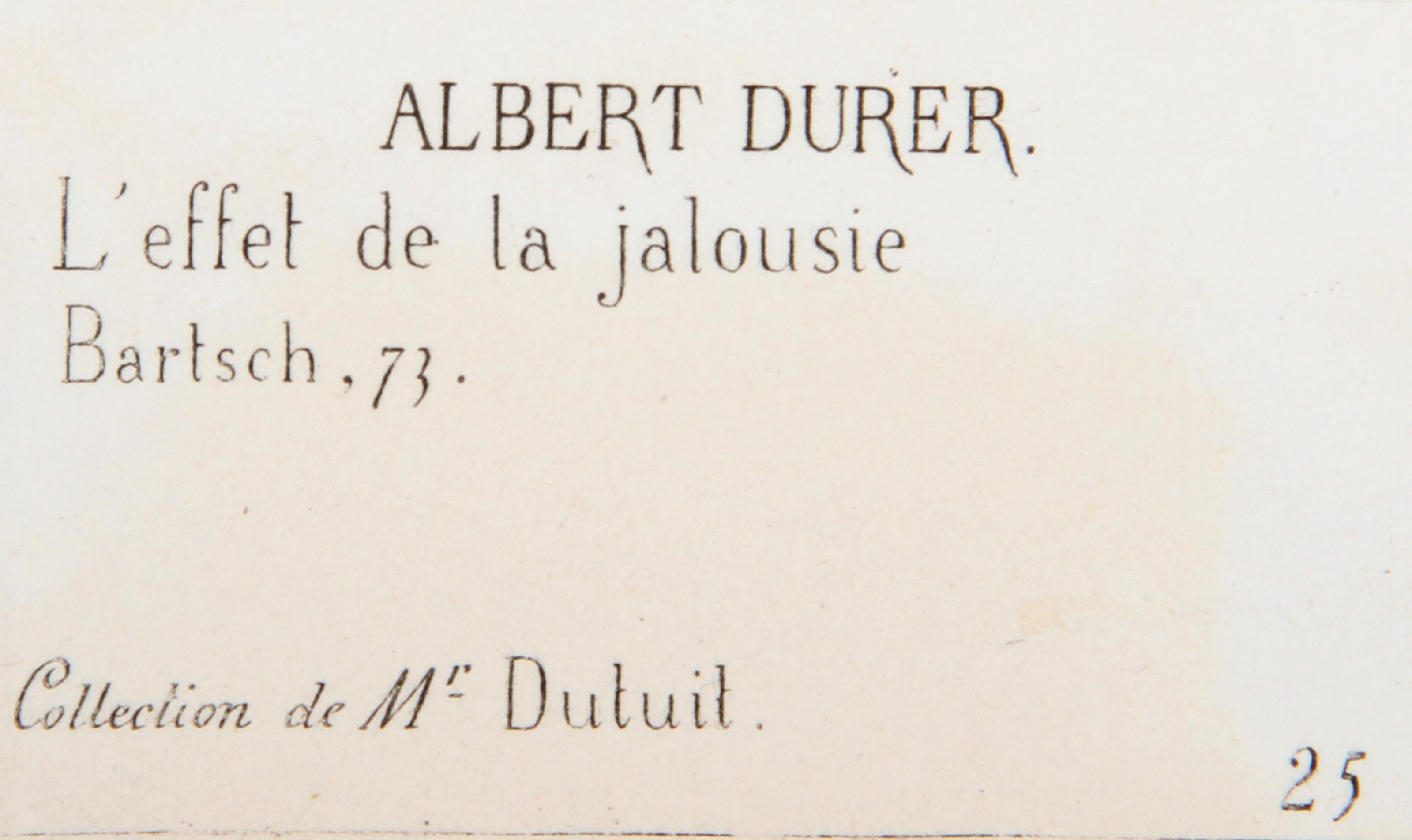 L'Effet de la Jalousie, Héliogravure d'Albrecht Dürer en vente 1