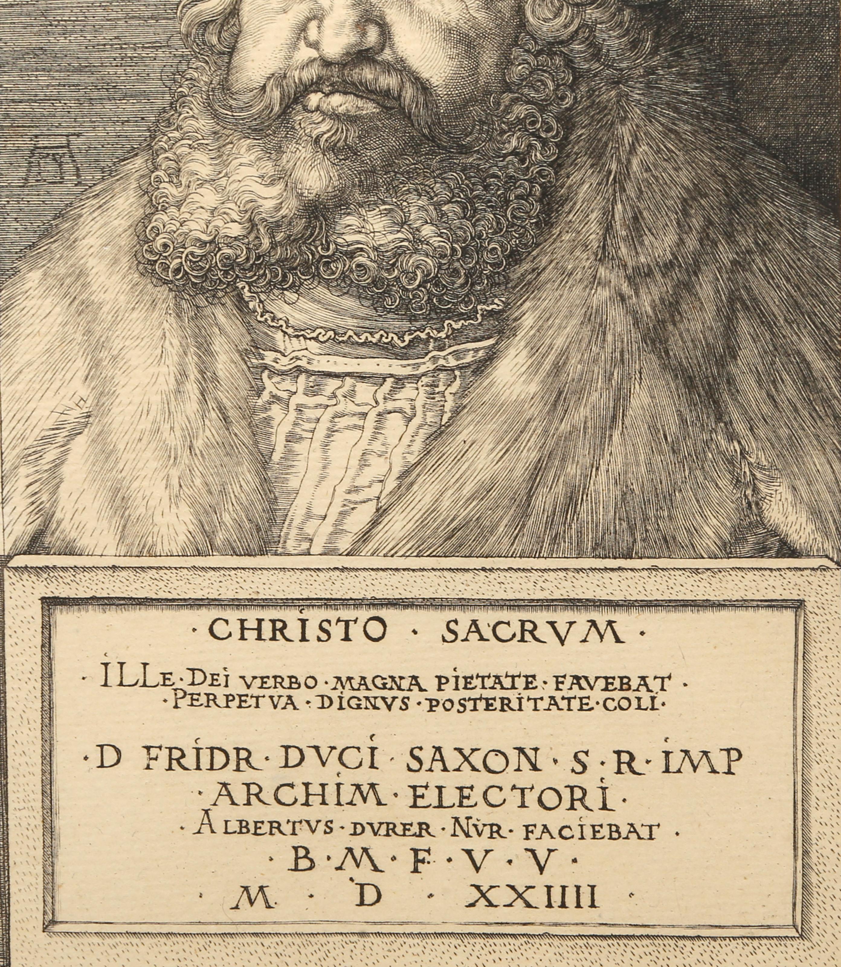 Portrait de Frederic III, Electeur de Saxe, Heliogravure by Albrecht Dürer For Sale 3