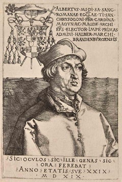 Portrait du Cardinal - gravure sur bois d'après Albrecht Durer - Début du 20ème siècle
