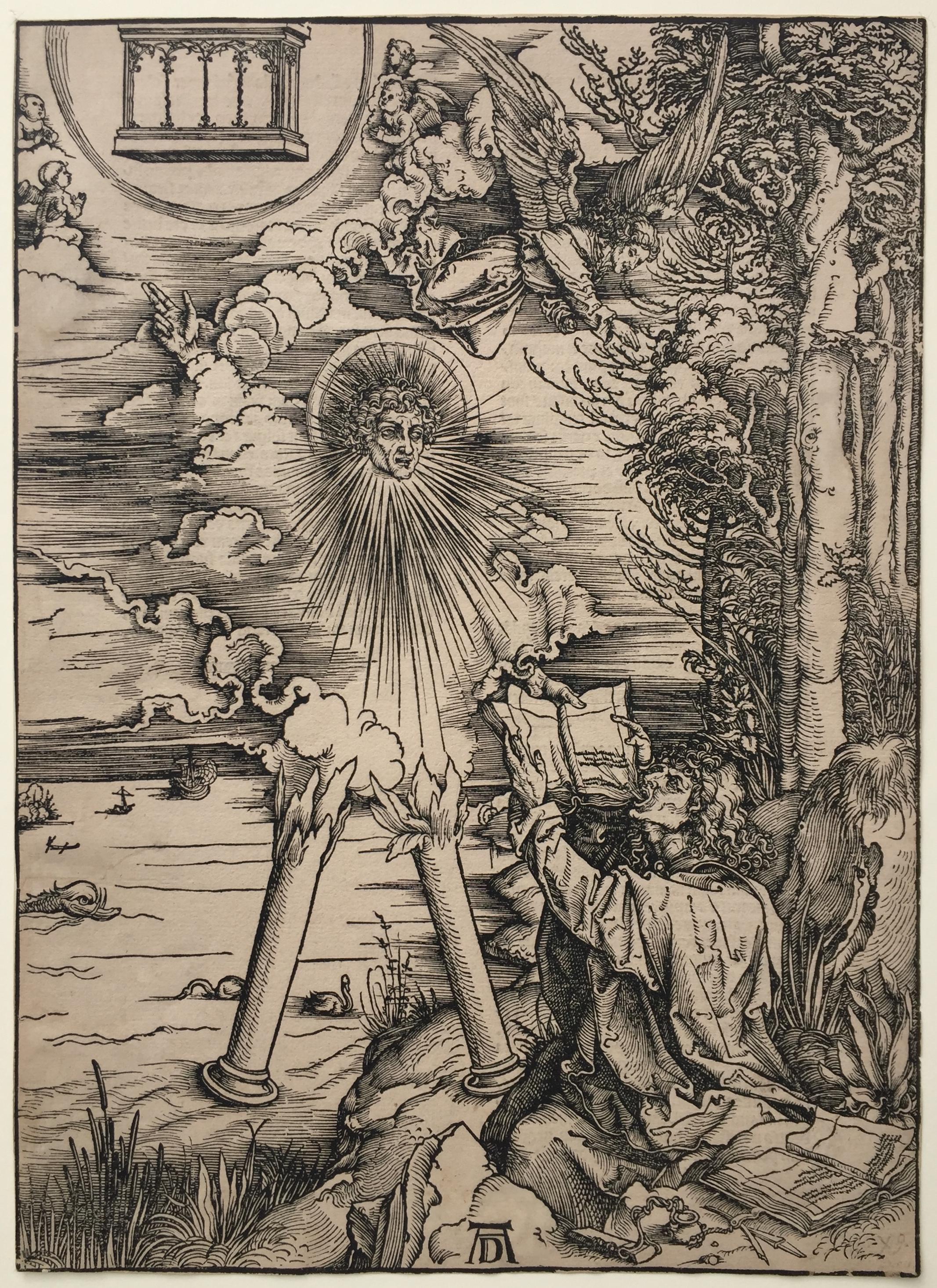 Albrecht Dürer Figurative Print - SAINT JOHN DEVOURING THE BOOK - Lifetime  - 1511 Edition
