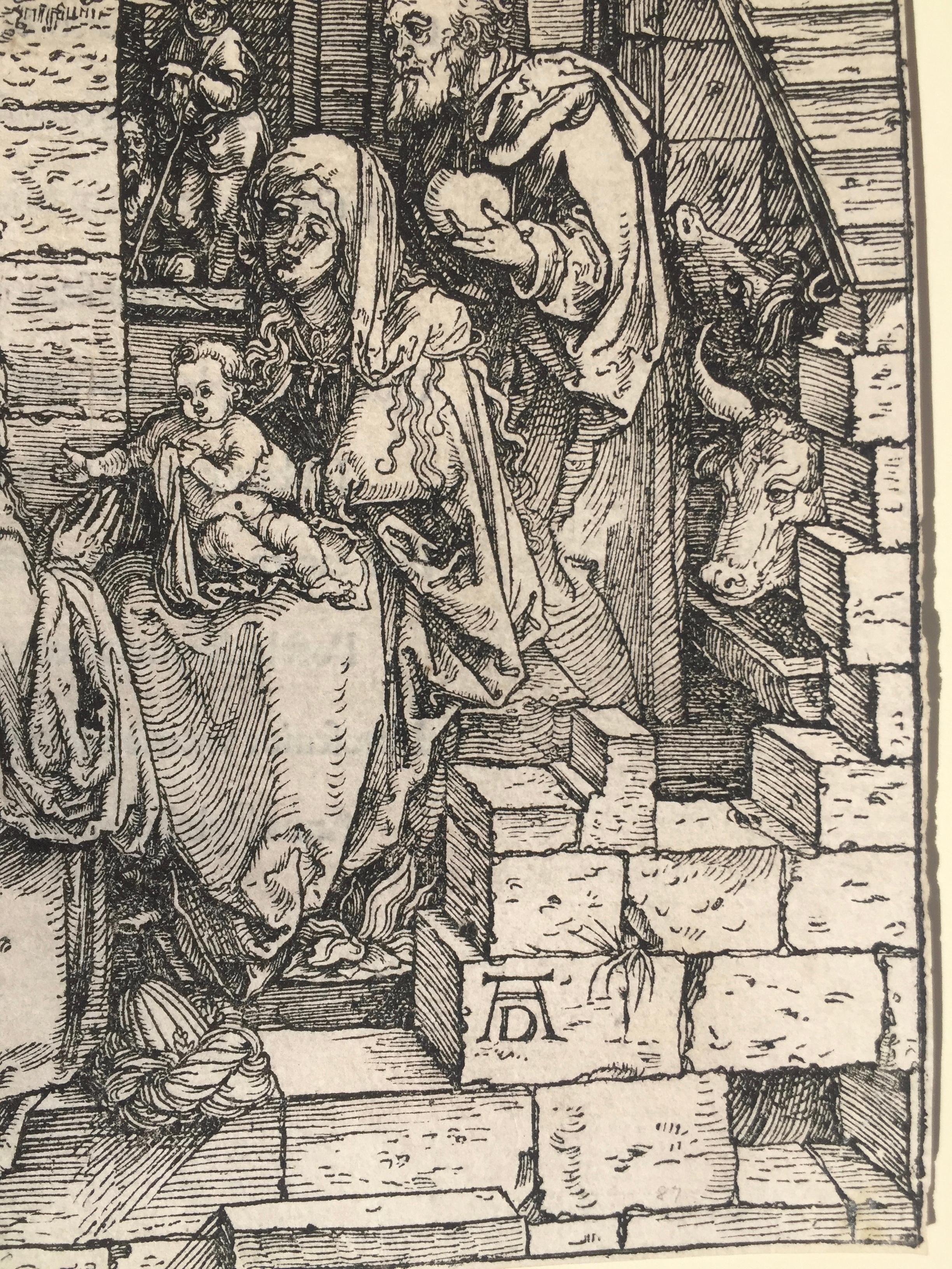 THE ADORATION OF THE MAGI - from Life of the Virgin (see also posted M Raimondi) - Old Masters Print by Albrecht Dürer