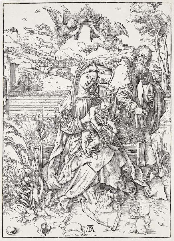 Albrecht Dürer - The Holy Family with the Three Hares at 1stDibs | what ...