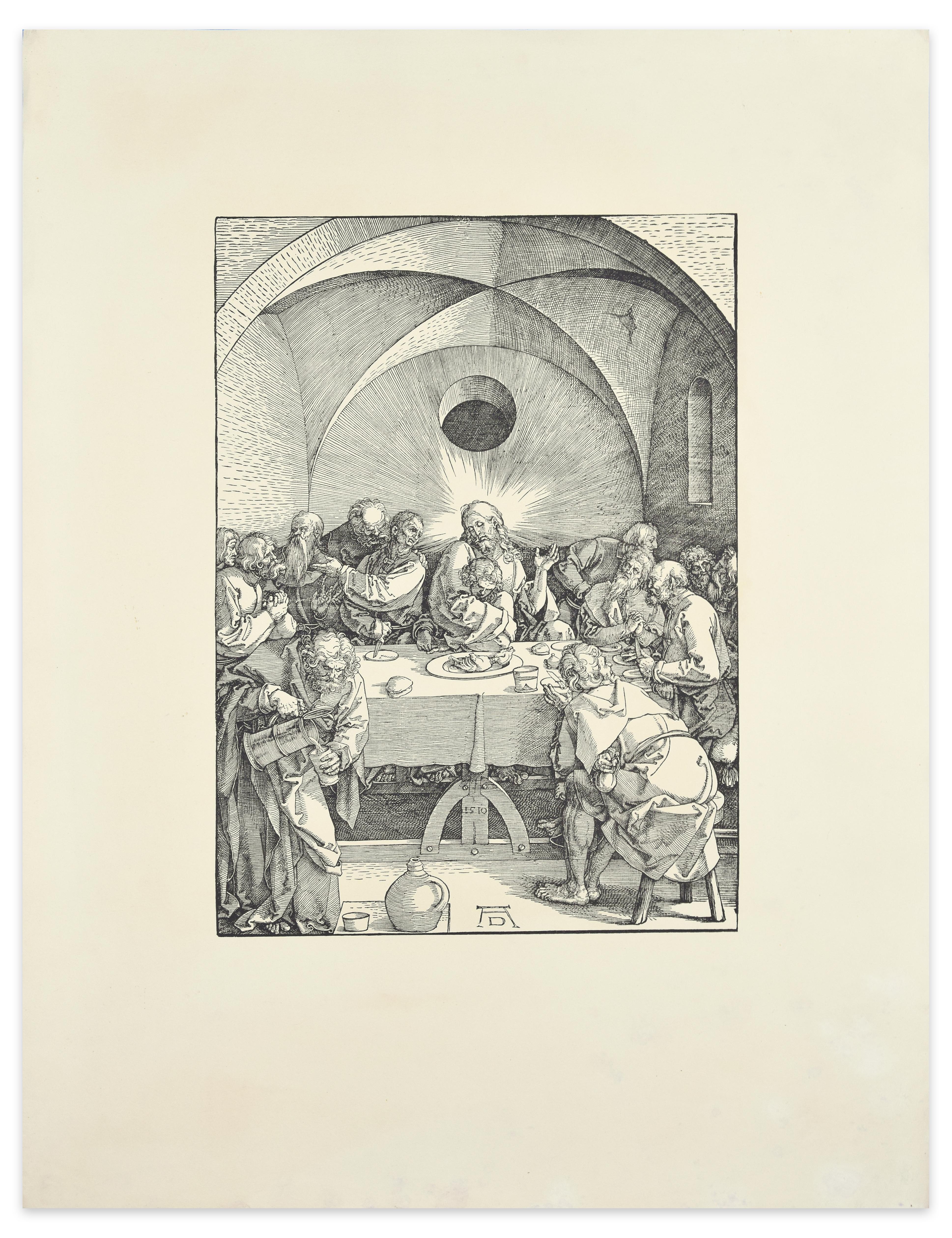 The Last Supper - Woodcut Reproduction After A. Durer - 20th Century