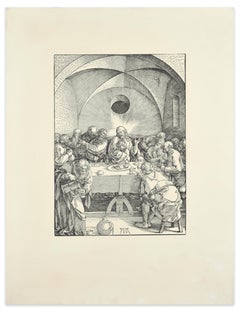 Vintage The Last Supper - Woodcut Reproduction After A. Durer - 20th Century