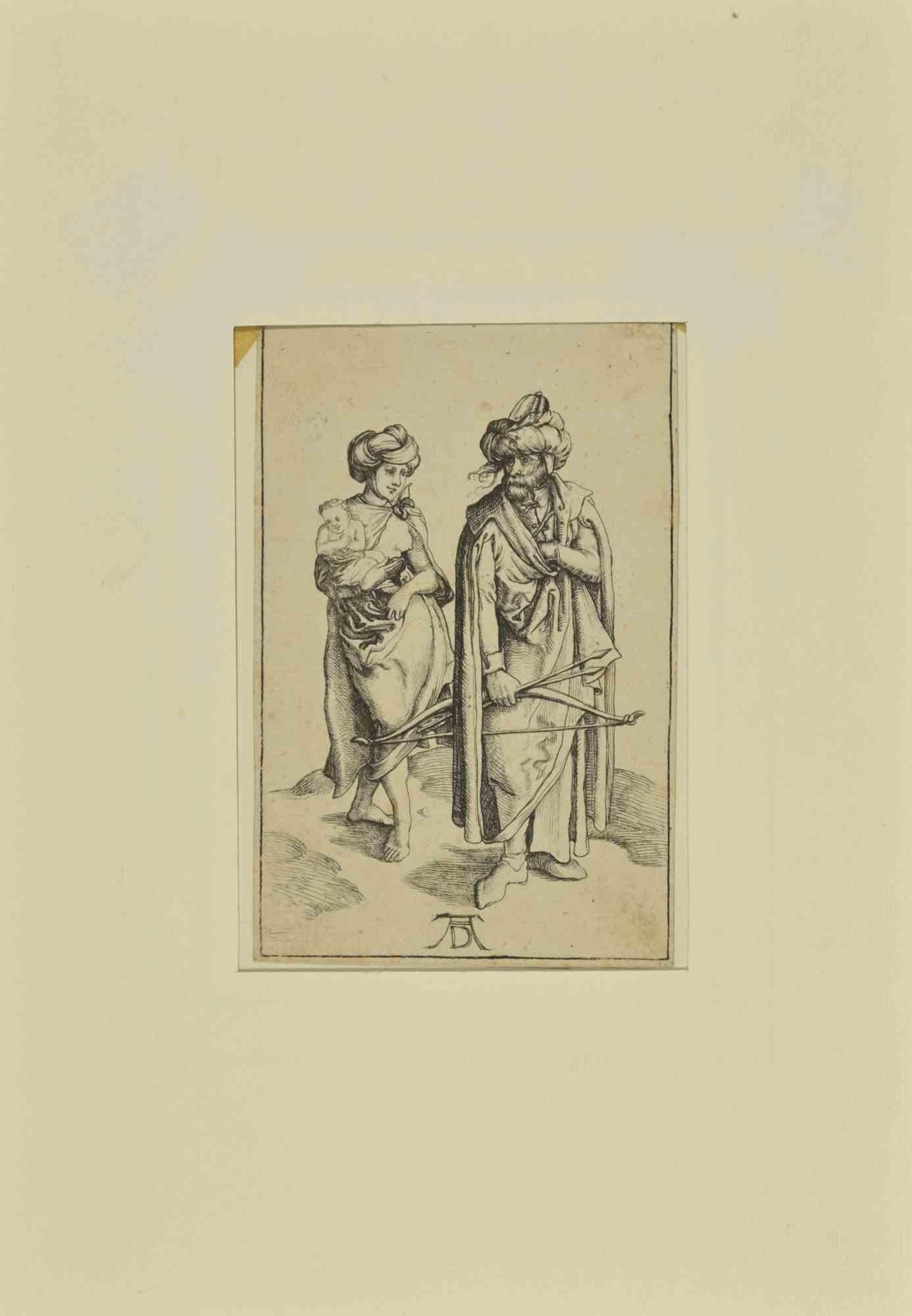 Diese Radierung ist eine Umkehrkopie nach Dürers Original (ca. 1495-1496), das im 18. Jahrhundert entstand.

Unten in der Mitte das Monogramm von Dürer.

Provenienz: Galerie Aglietti, 1969

Passepartout Abmessungen 25,3x17,7 cm

Der