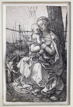 LA VIERGE ET L'ENFANT ASSIS PRÈS D'UN ARBRE