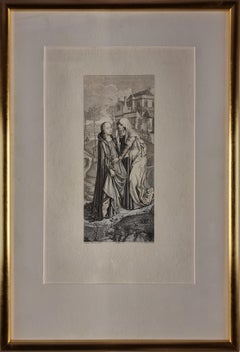 The Virgin Mary and Elizabeth, engraving by Carlo Lasinio after Albrecht Dürer