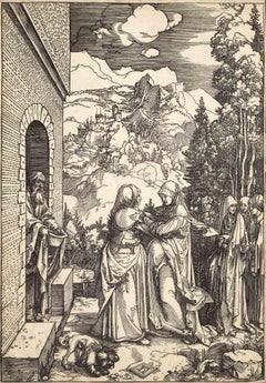 The Visitation - Woodcut print after  Albrecht Durer - Early 20th Century