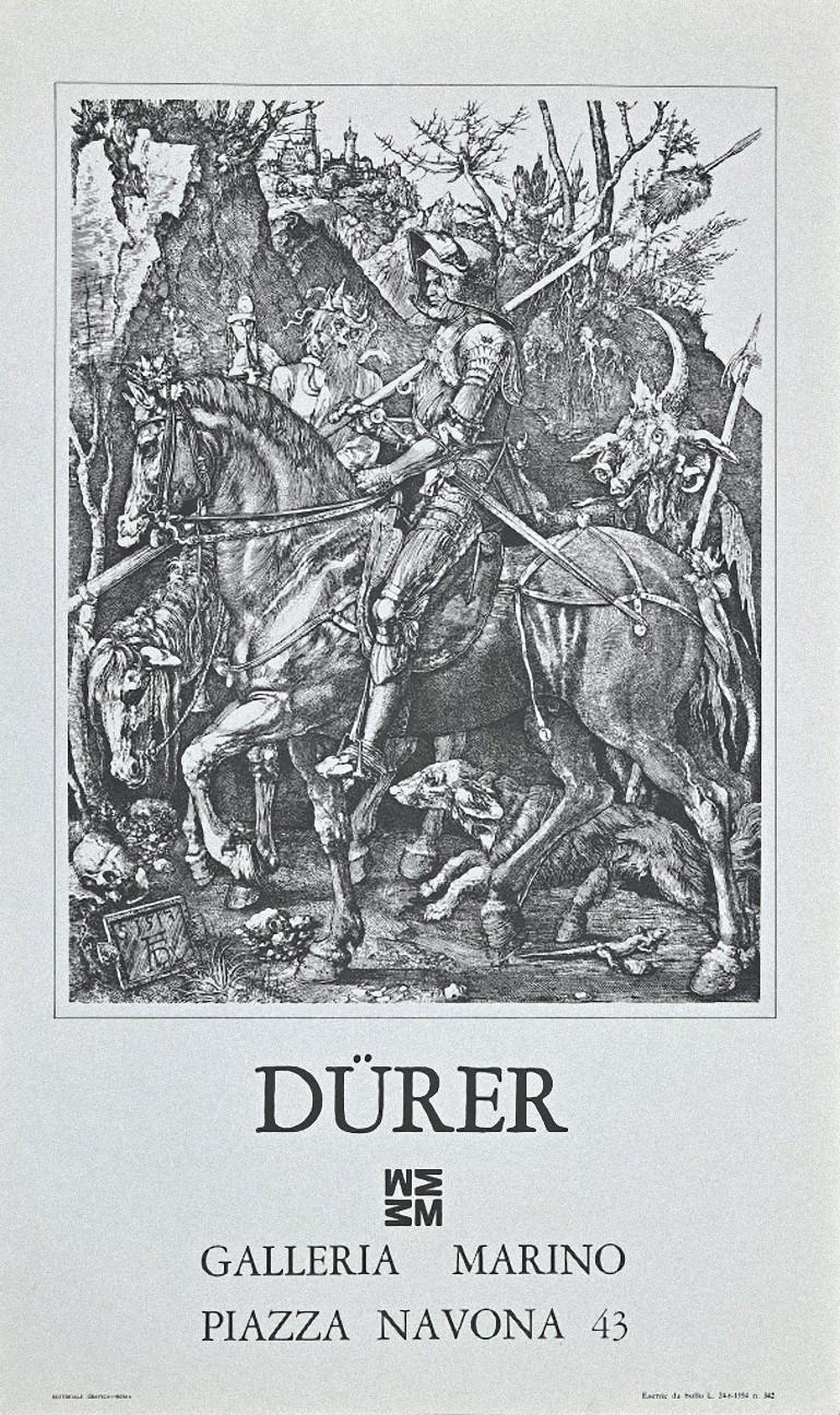 Albrecht Dürer Figurative Print - Vintage Albrecht Durer Exhibition Poster - Offset Print - 1976