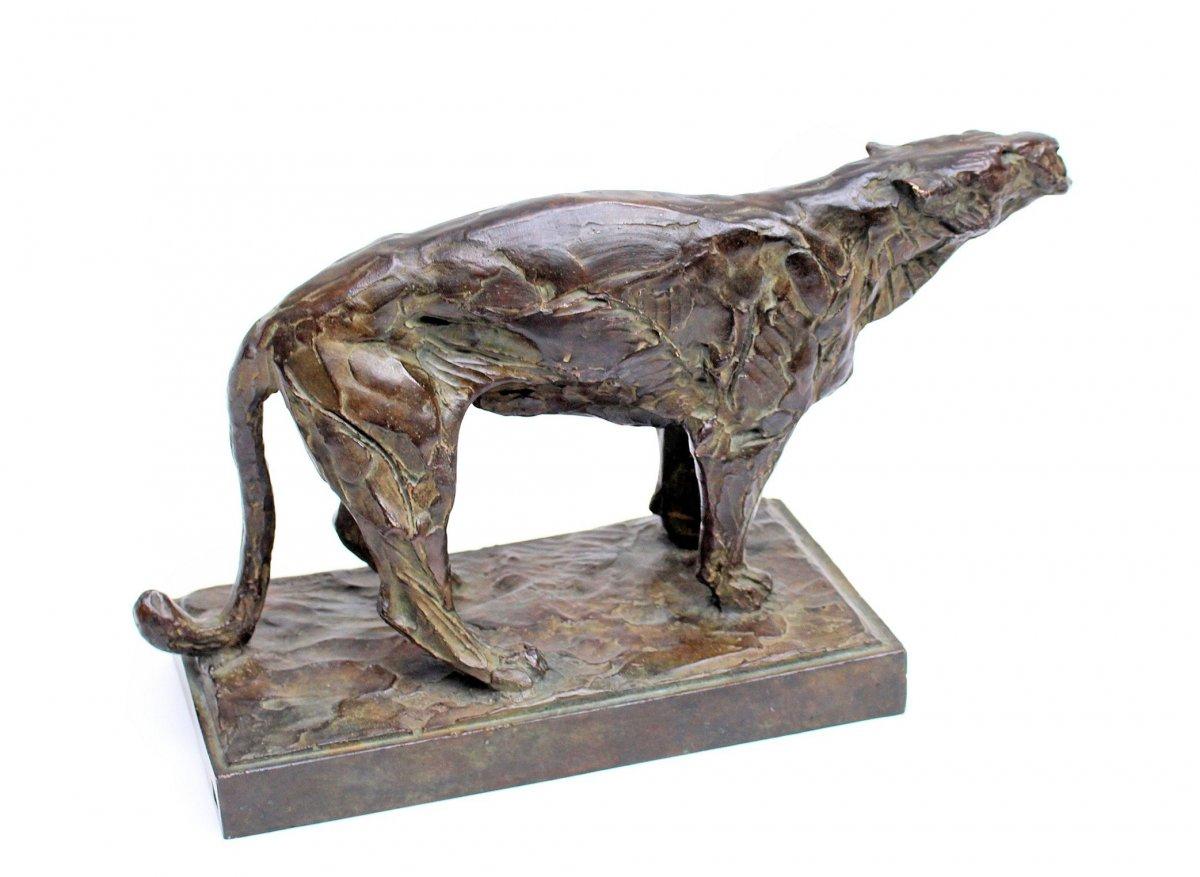 Leones rugientes - Sculpture de Albéric Collin