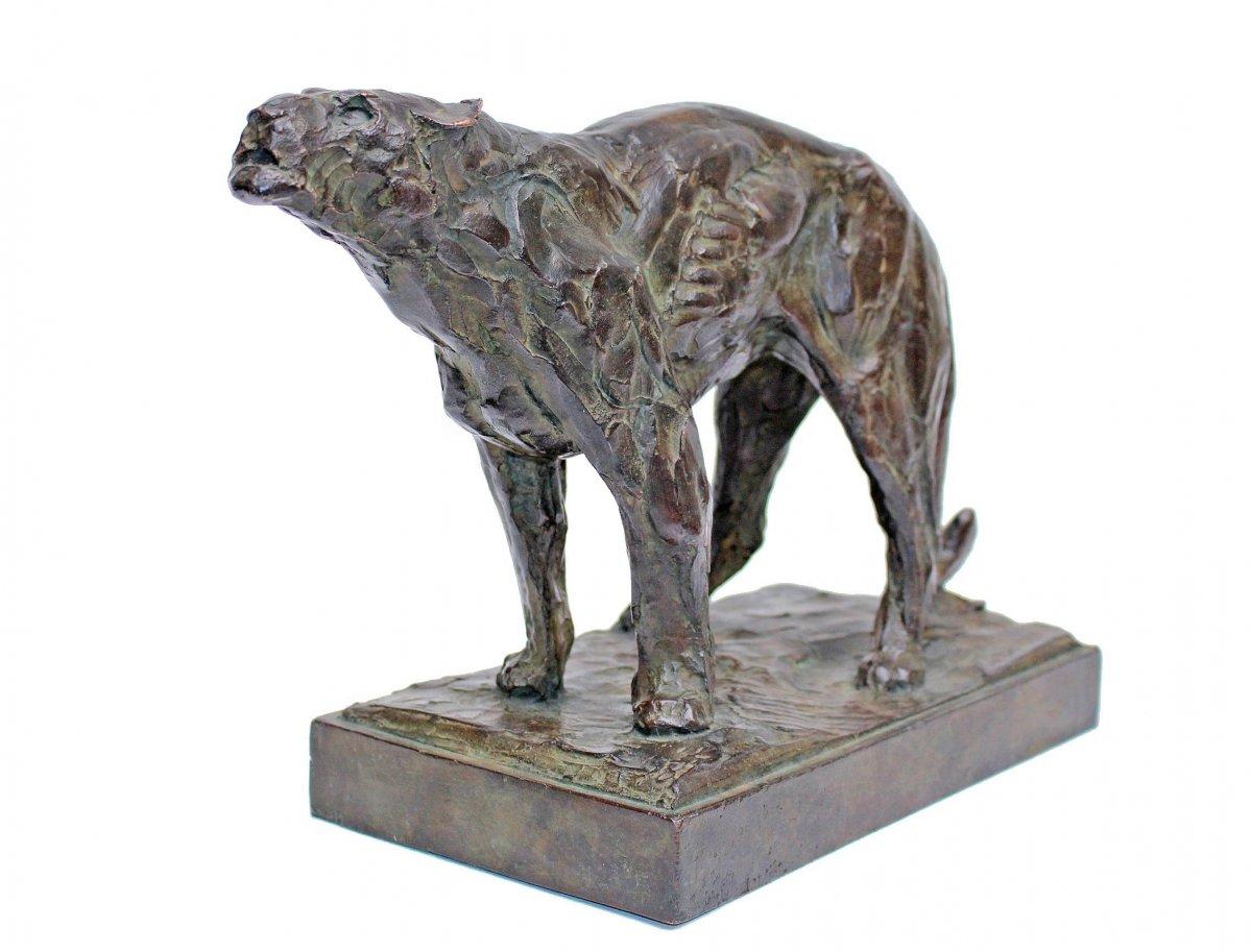 Leones rugientes - Nude Sculpture Oro de Albéric Collin