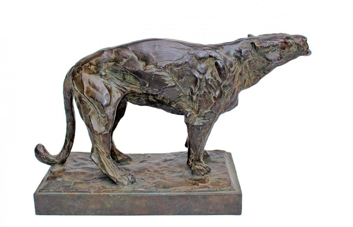 Albéric Collin Nude Sculpture - Roaring Lionness