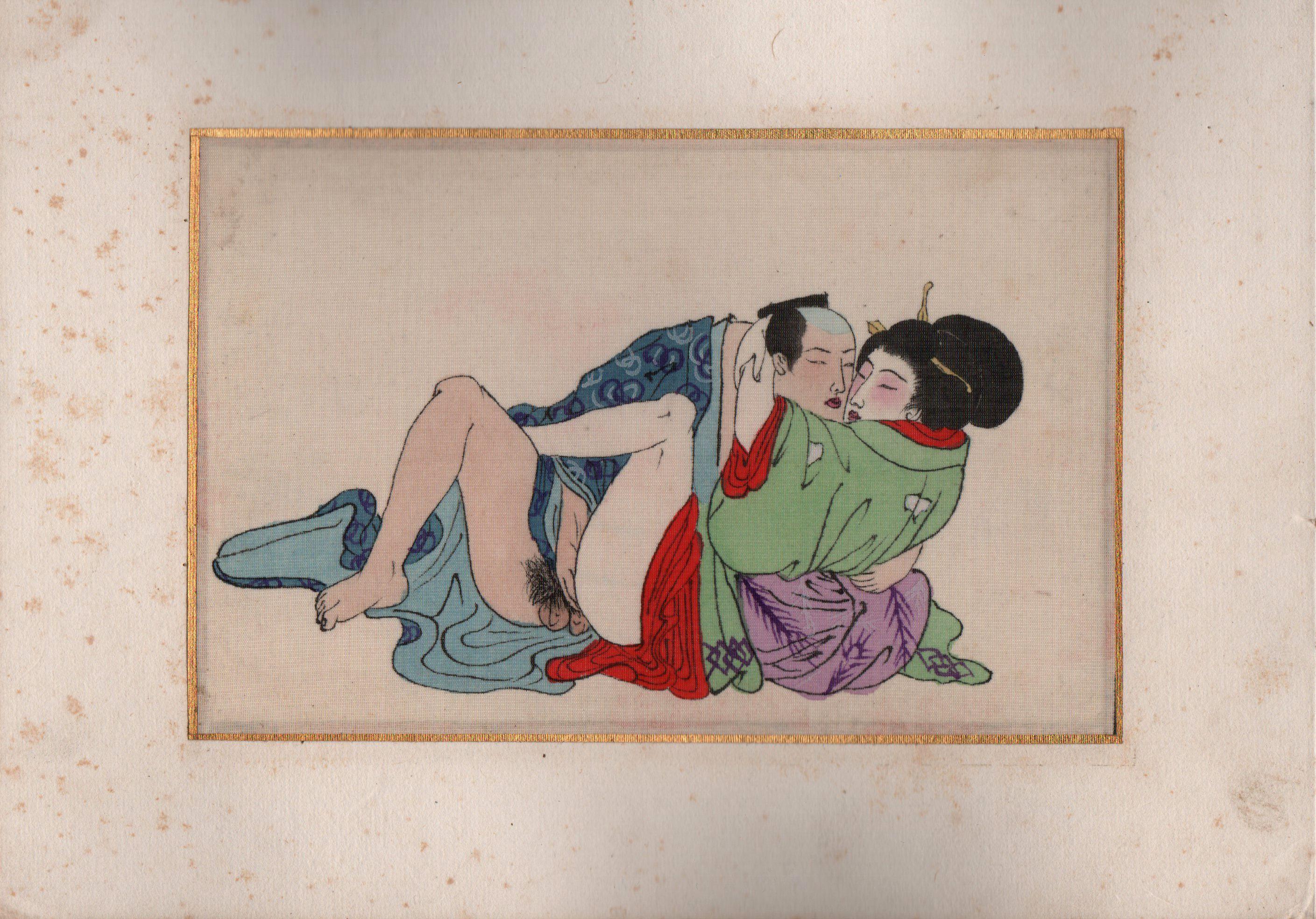 Album der japanischen Shunga 28 Gemälde, frühes 20. Jahrhundert im Angebot 4