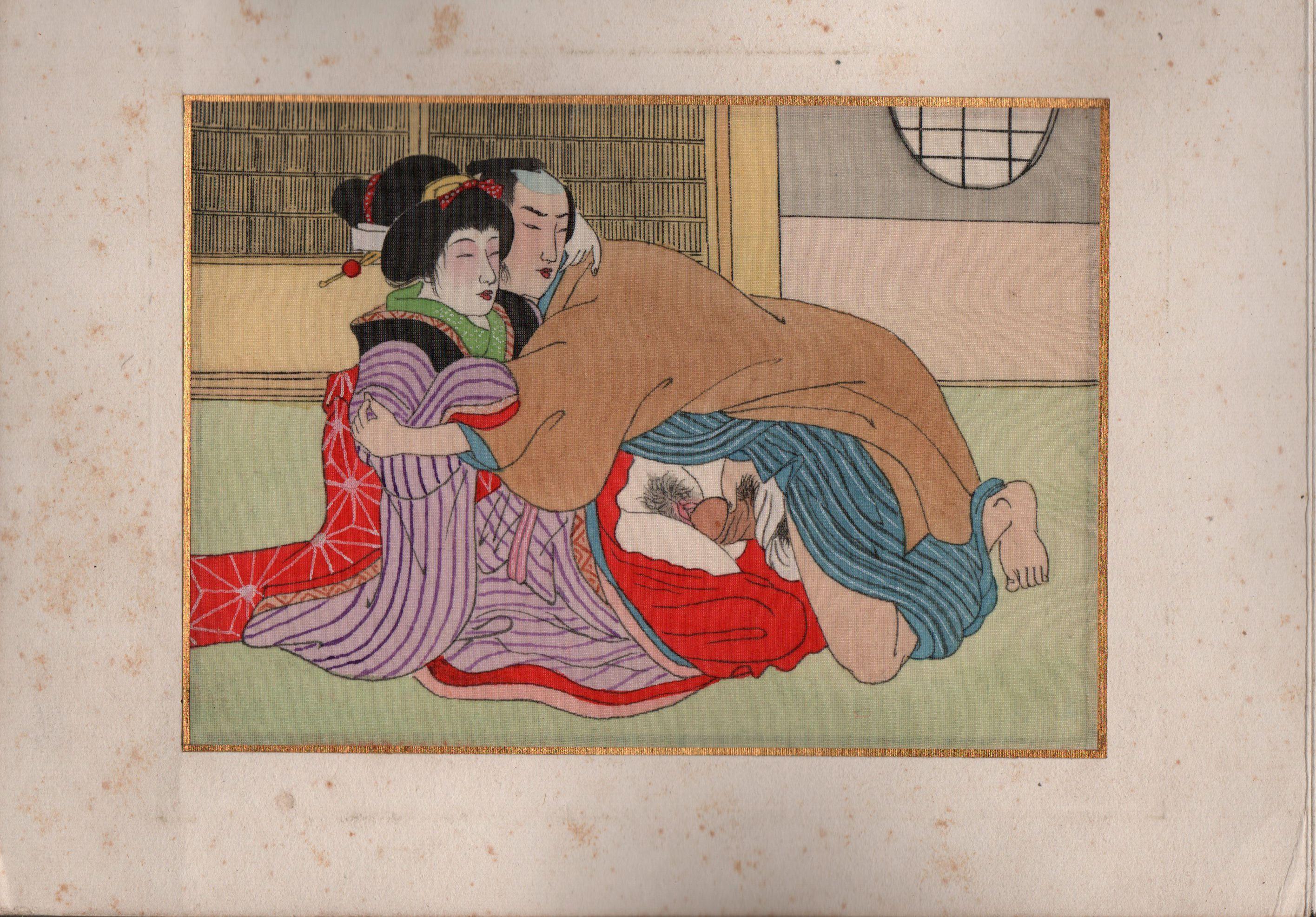Album der japanischen Shunga 28 Gemälde, frühes 20. Jahrhundert im Angebot 6