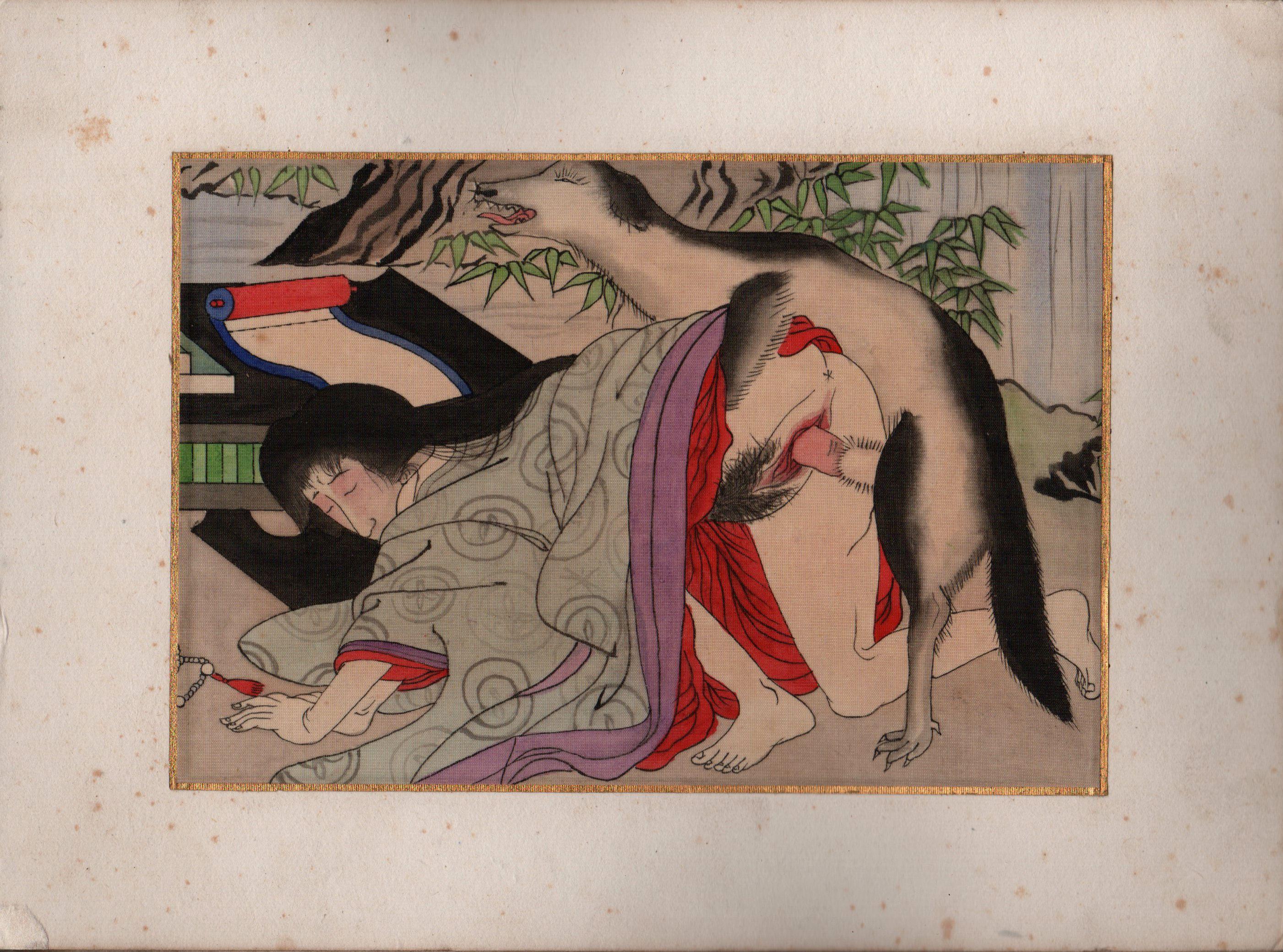 Album der japanischen Shunga 28 Gemälde, frühes 20. Jahrhundert im Angebot 8