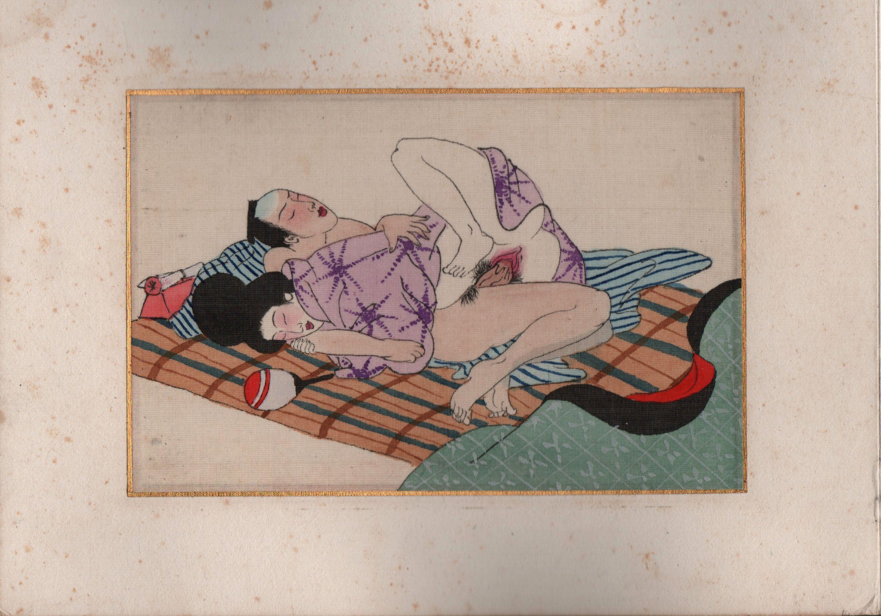 Album der japanischen Shunga 28 Gemälde, frühes 20. Jahrhundert im Angebot 3