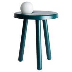 Alby Petrol Green Albi Small Table with Lamp by Mason Editions