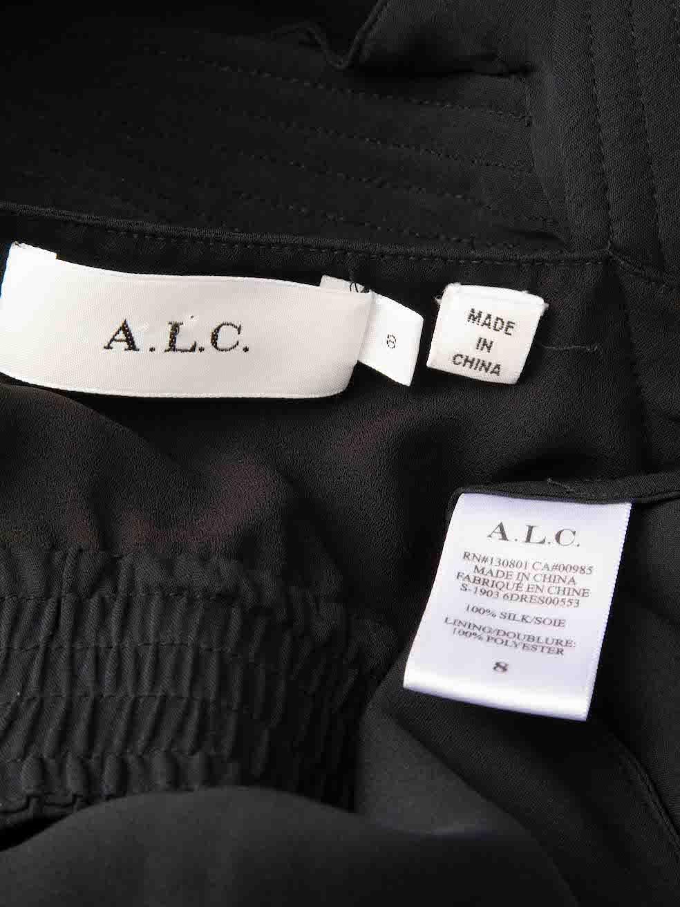 Women's A.L.C. Black Silk Cut Out Maxi Dress Size L For Sale
