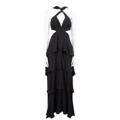 A.L.C. Maxi Abito in seta nero tagliato taglia L