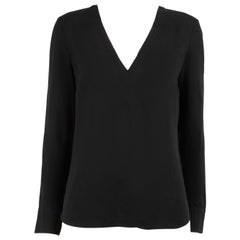 A.L.C. Top Plunge Cutout in seta nera taglia M.