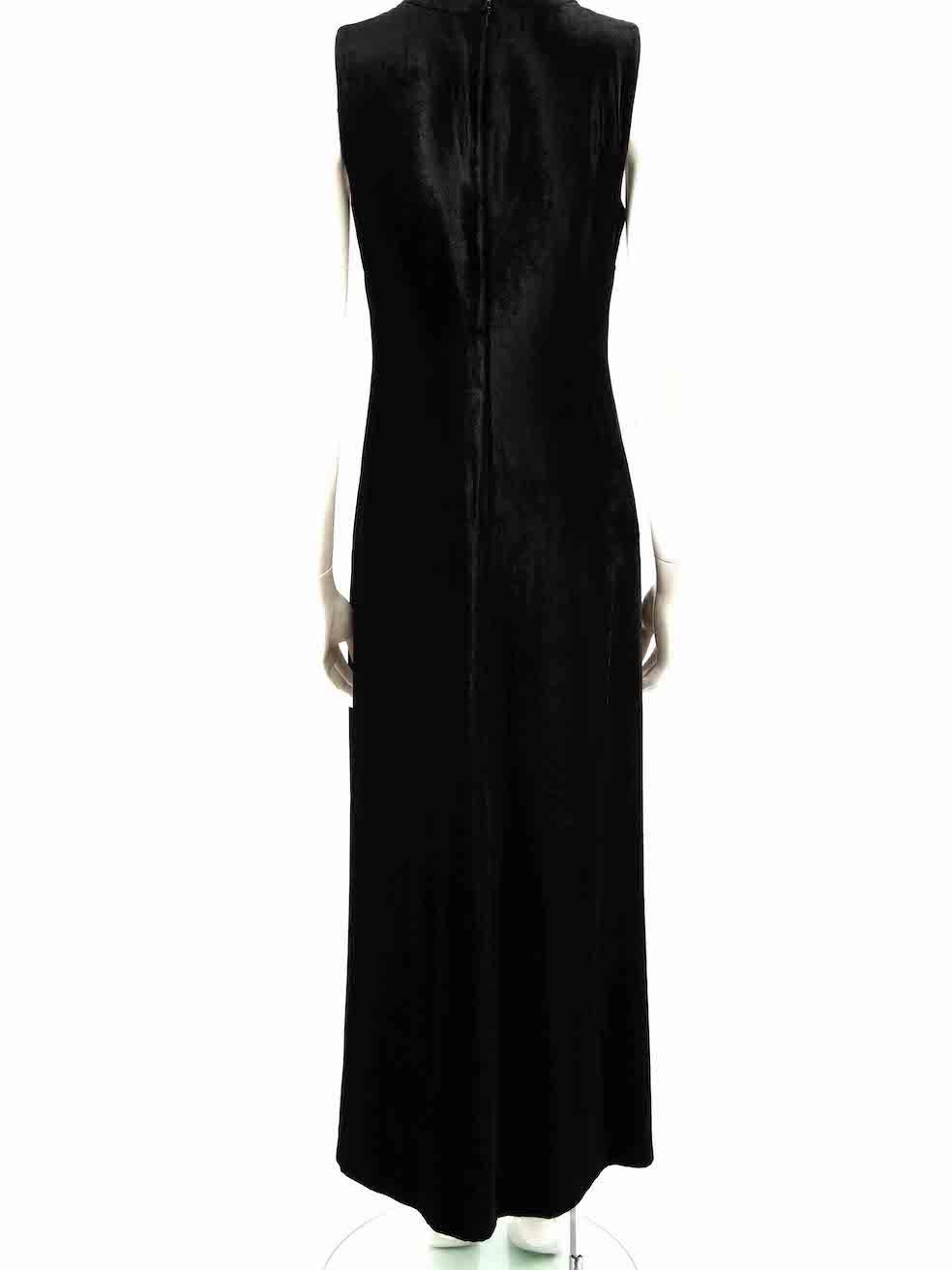 A.L.C. Black Velvet V-Neck Sleeveless Dress Size S In Good Condition For Sale In London, GB