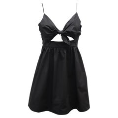 Robe ALC Dani à nouer sur le devant, en coton noir