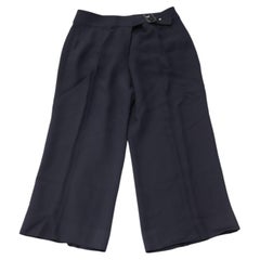 A.L.C. Madeleine Buckle High-Waist Trouser in Black Viscose