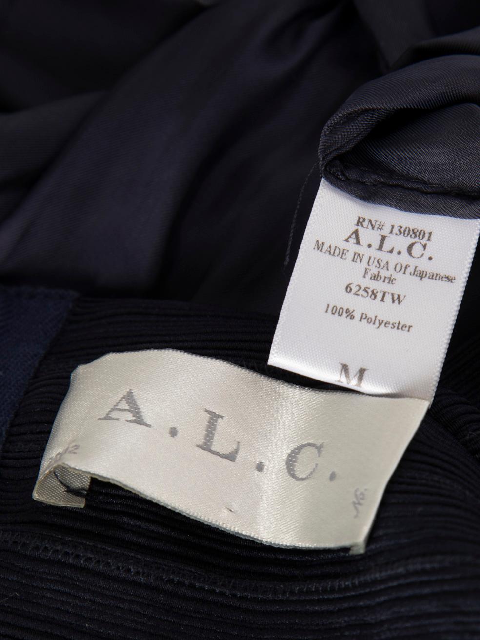 A.L.C. Navy Pleated Skirt Maxi Dress Size M 4