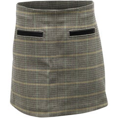 A.L.C. Minirock mit Karomuster aus beigem Polyester